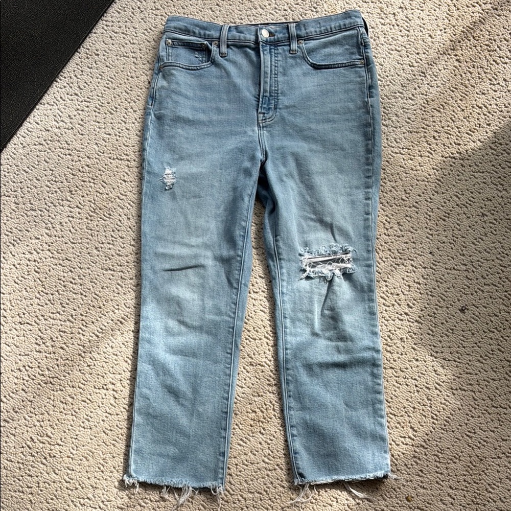 Madewell Blue Straight Leg Jeans